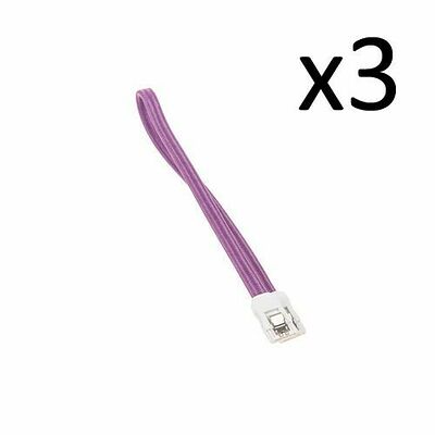 3 x Câble SATA gainé à verrouillage BitFenix Alchemy - 30 cm - Violet/Blanc