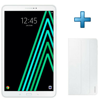 Samsung Galaxy Tab A6 (2016) 10.1" 32 Go Wifi Blanc + Bookcover Blanc