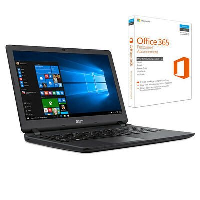 Acer Aspire ES1-533-C6ZA Noir + Microsoft Office 365 Personnel (1 an)