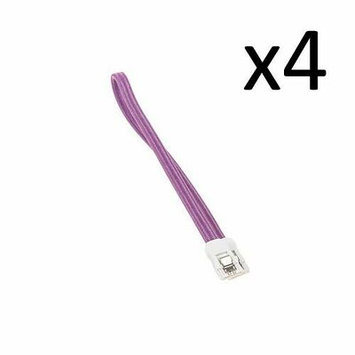 4 x Câble SATA gainé à verrouillage BitFenix Alchemy - 30 cm - Violet/Blanc