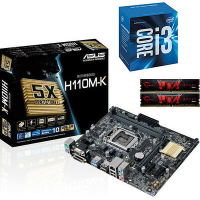 Kit d'évo Intel Core i3-6100 (3.7 GHz) + Asus H110M-K + 8 Go