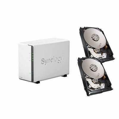 Synology DS215j + 2 x Disque dur Seagate NAS HDD, 2 To