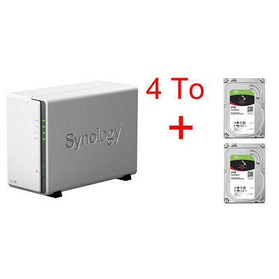 Synology DS216j + 2 x Seagate IronWolf, 2 To
