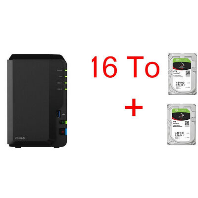 Synology DS218+  + 2 x Seagate IronWolf, 8 To