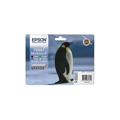 Pack de 6 cartouches d'encre Multipack Pingouin T5597, Epson