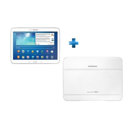 Samsung Galaxy Tab 3 Blanche, 10.1" + Etui Blanc