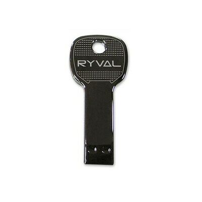 Clé USB 2.0 Clef Noir chromé, 8 Go, Ryval