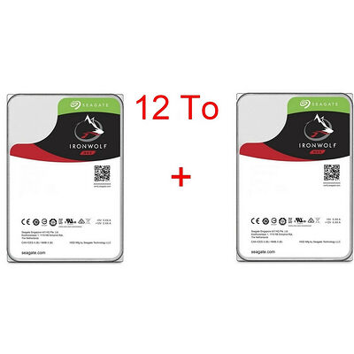 Lot de 2 disques durs Seagate IronWolf, 6 To