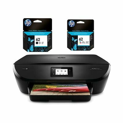 HP Envy 5542 + 1 Pack de 2 cartouches d'encre Noire et Couleurs HP62