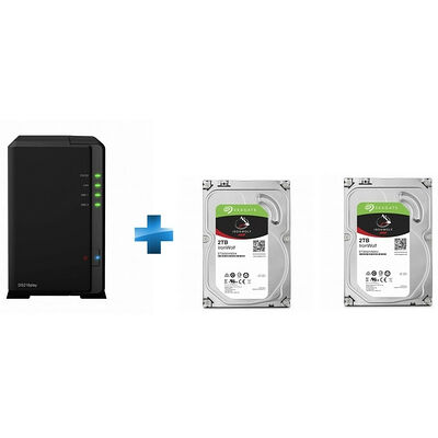 Synology DS216play + 2 x Seagate IronWolf, 2 To