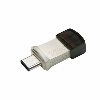 Clé USB 3.0/3.1 OTG Type C Transcend JetFlash 890, 32 Go, Silver