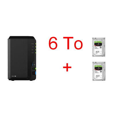Synology DS218+  +  2 x Seagate IronWolf, 3 To