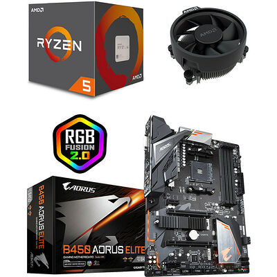 AMD Ryzen 5 2600 (3.4 GHz) + Gigabyte B450 AORUS Elite