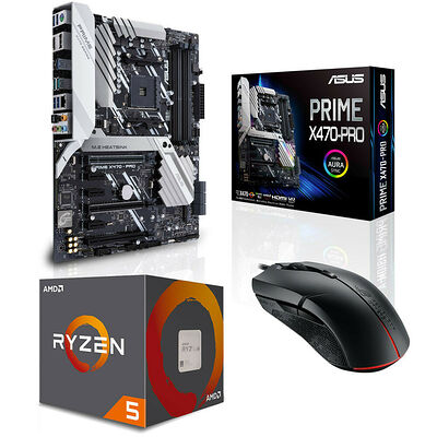 Asus PRIME X470 PRO + AMD Ryzen 5 2600X (3.6 GHz) + Asus ROG Strix Evolve