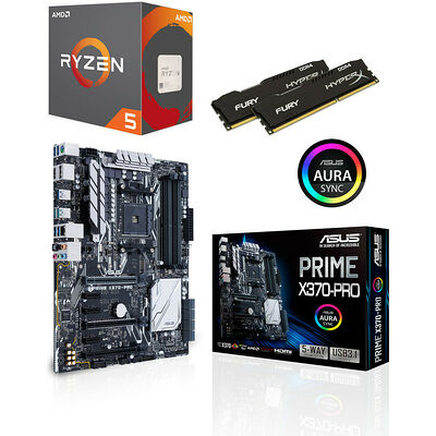 Kit d'évo AMD Ryzen 5 1600X (3.6 GHz) + Asus PRIME X370-PRO + 8 Go