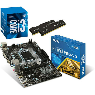 Kit d'évo Intel Core i3-7100 (3.9 GHz) + MSI H110M PRO-VD + 8 Go