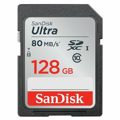 Carte Mémoire SDXC Sandisk Ultra, 128 Go, Classe 10