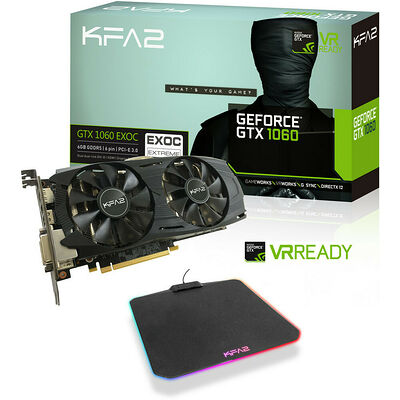 KFA2 GeForce GTX 1060 EXOC White, 6 Go + Tapis de souris RGB