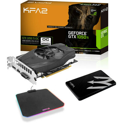 KFA2 GeForce GTX 1050 Ti OC, 4 Go + SSD 120 Go + Tapis de souris RGB