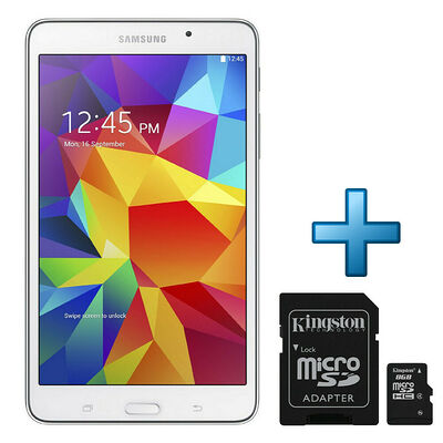 Samsung Galaxy Tab 4 7'' 8 Go Wi-Fi Blanc + Micro SD 8 Go + Adaptateur