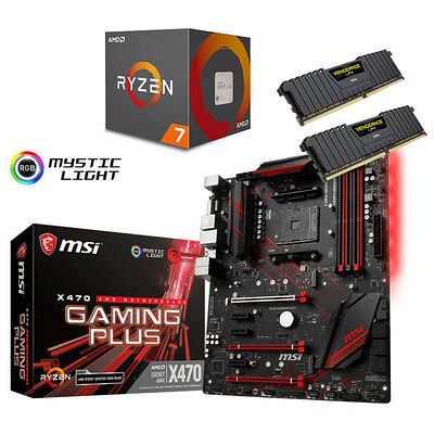 Kit d'évo AMD Ryzen 7 2700X (3.7 GHz) + MSI X470 GAMING PLUS + 16 Go