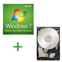 Windows 7 Home Premium OEM, 64 bits, Microsoft + disque dur 500 Go