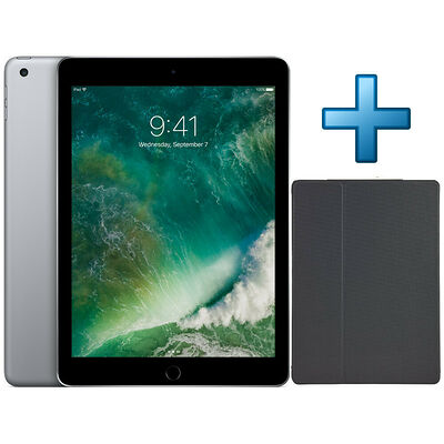 Apple iPad 32 Go Wi-Fi Gris Sidéral (2017) + Etui folio Snapview noir pour iPad