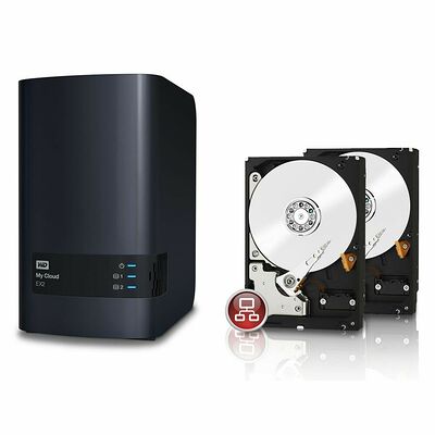 Western Digital EX2 + 2 x Disque Dur WD Red, 2 To