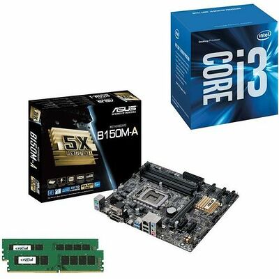 Kit d'évolution Intel Core i3-6100 (3.7 GHz) + Asus B150M-A + 8 Go