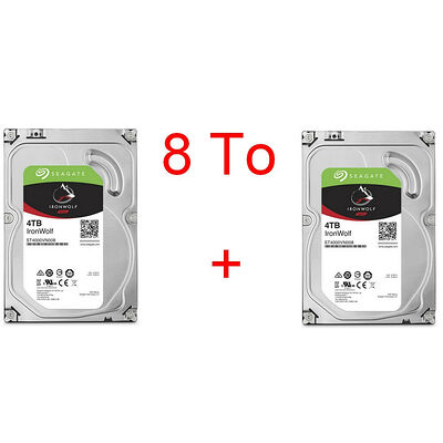 Lot de 2 disques durs Seagate IronWolf 4 To