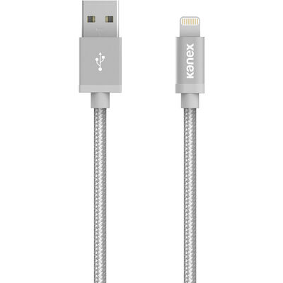 Kanex Câble Lightning USB Nylon tressé - Argent