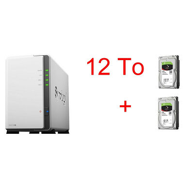 Synology DS218J x 2 Seagate IronWolf, 6 To