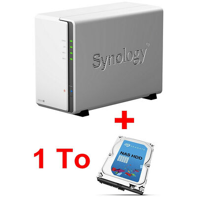 Synology DS216j + 1 x Seagate NAS HDD, 1 To