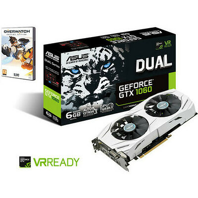 Asus GeForce GTX 1060 DUAL, 6 Go + Overwatch offert !