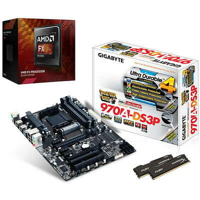 Kit d'évo AMD FX 6300 Black Edition (3.5 GHz) + Gigabyte GA-970A-DS3P + 8 Go