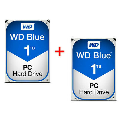 Lot de 2 disques durs Western Digital WD Blue 1 To