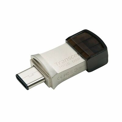 Clé USB 3.0/3.1 OTG Type C Transcend JetFlash 890, 16 Go, Silver