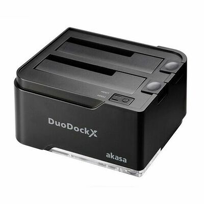 Dock disques durs DuoDock X Dual Bay, Noir, Akasa