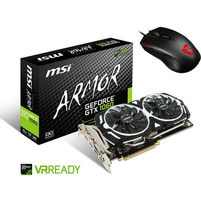 MSI GeForce GTX 1060 ARMOR 6G OCV1, 6 Go + Souris offerte !