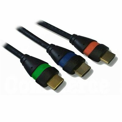 Pack de 3 câbles HDMI 1.4 Noir et Couleurs - 1.5 mètres