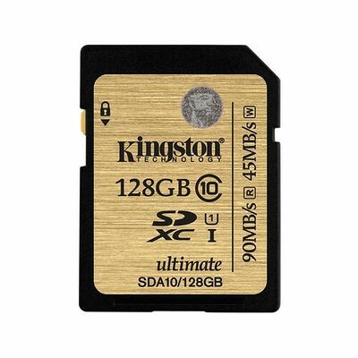 Carte mémoire SDXC Kingston UHS-I, Classe 10, 128 Go