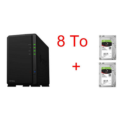 Synology DS218play + 2 x Seagate IronWolf, 4 To