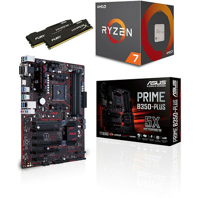 Kit d'évo AMD Ryzen 7 1700 (3.0 GHz) + Asus PRIME B350-PLUS + 16 Go