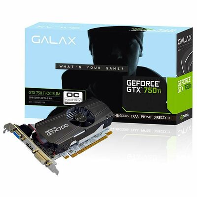 Galax GeForce GTX 750 Ti OC Slim White, 2 Go