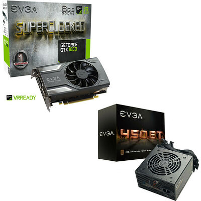 EVGA GeForce GTX 1060 SuperClocked GAMING, 6 Go + EVGA 450 BT, 450W