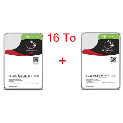Lot de 2 disques durs Seagate IronWolf 8 To