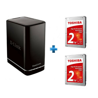 D-Link DNS-320L + 2 x Toshiba P300, 2 To
