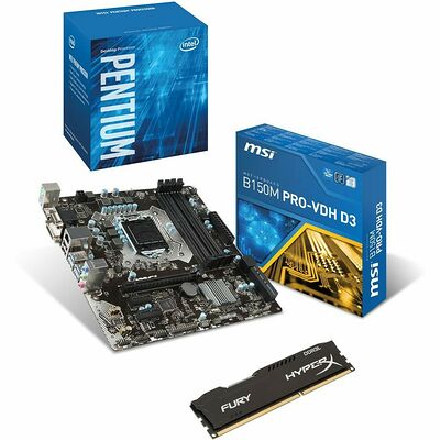 Kit d'évo Intel Pentium G4500 (3.5 GHz) + MSI B150M PRO-VDH D3 + 4 Go DDR3L