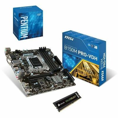 Kit d'évolution Intel Pentium G4500 (3.5 GHz) + MSI B150M PRO-VDH + 4 Go