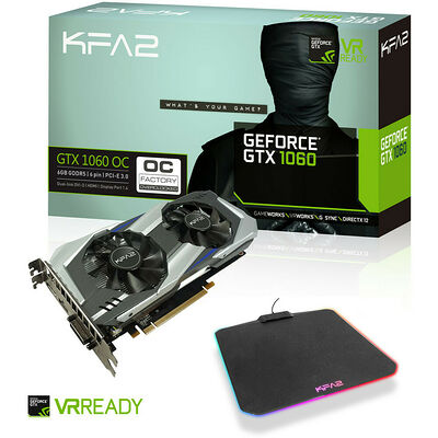 KFA2 GeForce GTX 1060 OC, 6 Go + Tapis de souris RGB